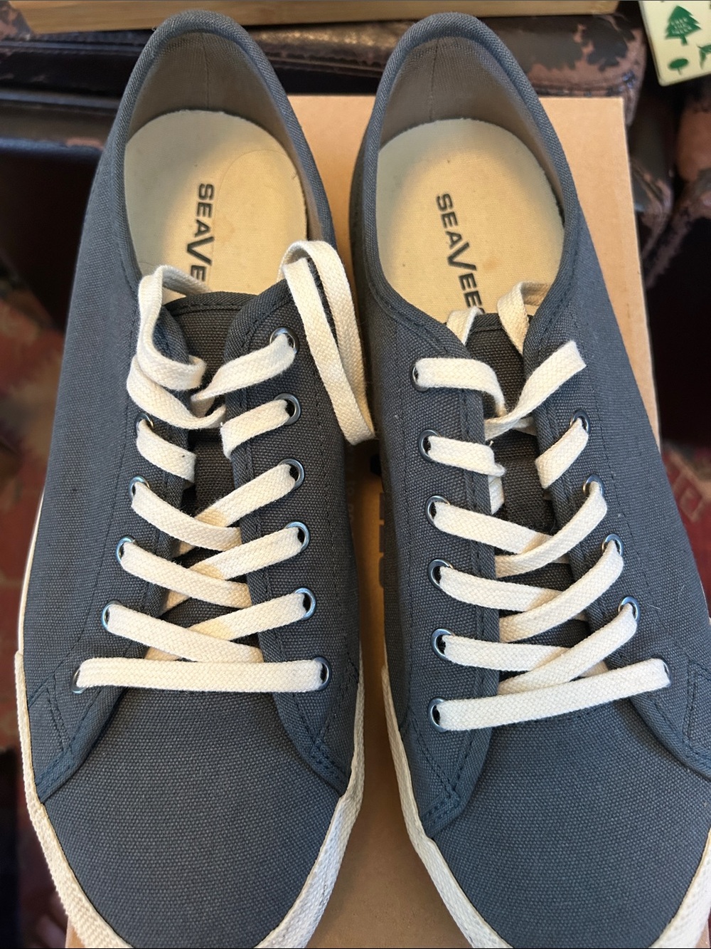 SeaVees Monterey Slate Navy Cotton Canvas Sneakers size 10